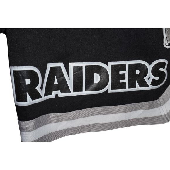 Las Vegas Raiders Black Graphic Shorts – Embroidered Logo, Side Stripes, Size M - Picture 3 of 12